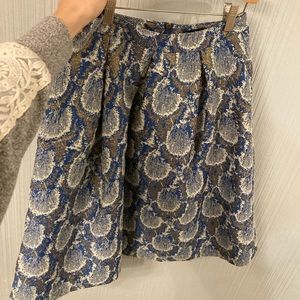 Cobalt Blue and Shimmer knee length Holiday Skirt